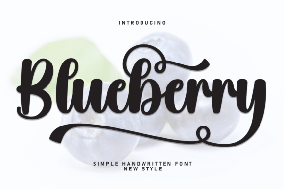 Blueberry: A Handwritten Font with Refined Charm